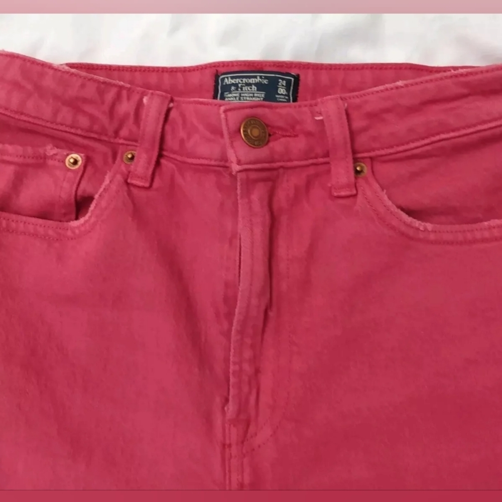Abercrombie & Fitch Simone High Rise Ankle Straight Jeans Size 00 / 24 Regular